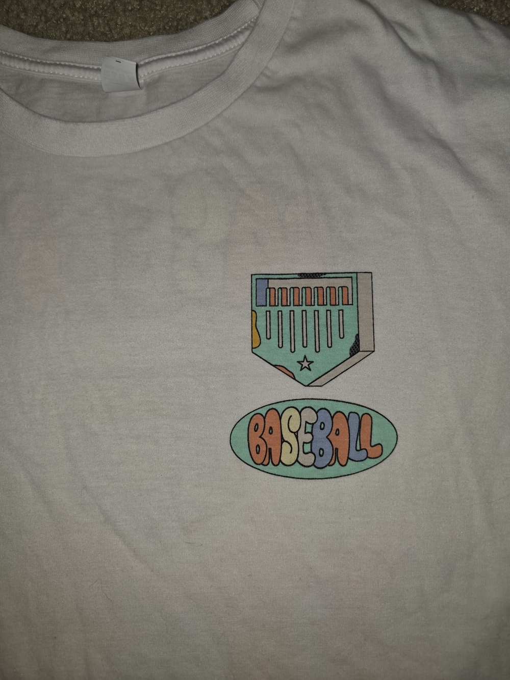 Baseball Lifestyle 101 Plate Crate Men's XL White Graphic Tee T-Shirt Cotton